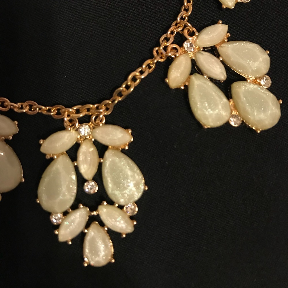 Gold and Light Green Necklace (faux)